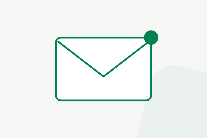 Immagine della newsletter: una busta stilizzata nei colori di Vintaflip